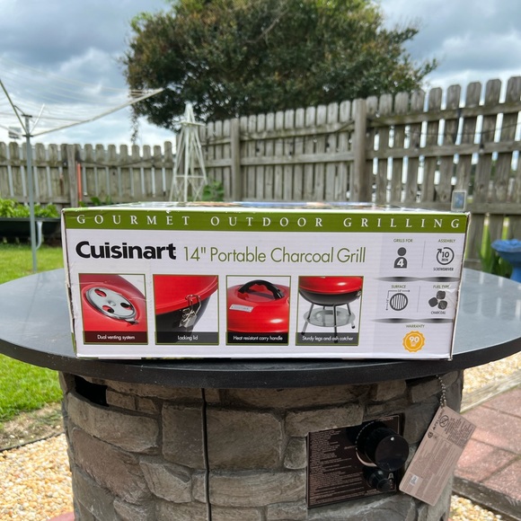 14” Cuisinart Portable Charcoal Grill - Picture 2 of 4